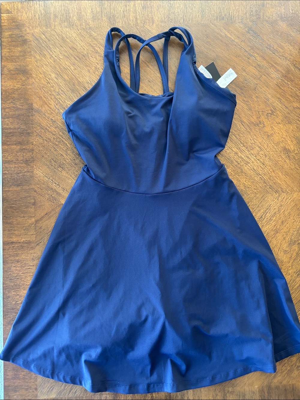 Fabletics Navy Blue Skirted One-Piece Swimsuit